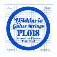 D'ADDARIO PL018 - Singola per Acustica o Elettrica Plain Steel (018)