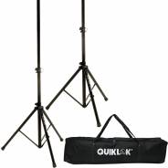 Quiklok Coppia Supporti Stand Professionali per Casse Acustiche con Borsa