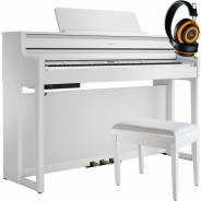 Roland HP-704 White Satin + Panchetta + Cuffie