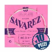 Savarez 10 x 524R RE D 4 - 10 Corde Re per Chitarra Classica