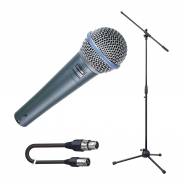 Shure Beta 58A con Asta e Cavo XLR 5mt