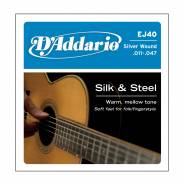 D'ADDARIO EJ40 SILK&STEEL - Muta per Chitarra Folk Light (011/047)