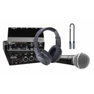 Singer Recording Pack Scheda audio usb / Microfono / Cuffie / Cavo XLR Bundle