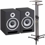 Coppia Casse Monitor da Studio Soundsation Clarity A6 Black con Stand