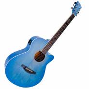 0 SOUNDSATION SAGUARO-HW-CE BL - Chitarra Acustica Cutaway Amplificata Con Finitura Hand Wiped