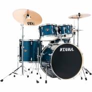 Batteria Acustica Tama Imperialstar IE50H6W Hairline Blue con Piatti Meinl