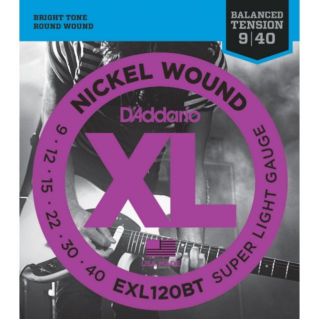 D'Addario EXL120BT Nickel Wound Electric Guitar Strings 09-40