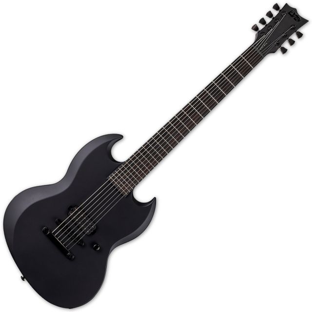 ESP LTD Viper-7B Black Metal Black Satin