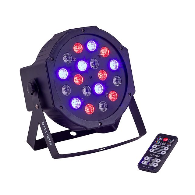 Soundsation PAR-181R - PAR a LED 18x1W RGB con Telecomando