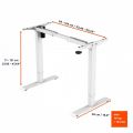 celexon eAdjust-71121W Economy series Electrically height adjustable desk,  white