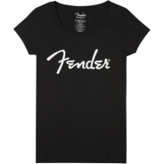 FENDER Fender Spaghetti Logo Womens Tee Black Large