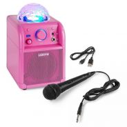 Vonyx SBS50P BT Karaoke Speaker Mic LED Pink