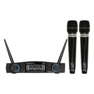 ZZIPP TXZZ580 Set Radiomicrofono con 2 Gelati UHF 48 Canali Wireless Dj Karaoke