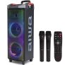 AIWA KBTUS-710 Casse Party 700W Con Bluetooth 5.0, 2 Microfoni Karaoke, Luci RGB, Batteria 8h, Telecomando