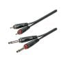 0 SOUNDSATION - Cavo adattatore 2x6.3mm Jack maschio STEREO - 2xRCA maschio / 1.5mt