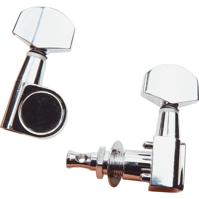 Meccaniche per Chitarra Elettrica Yellow Parts EZ17802C Meccaniche 3+3 Cromate