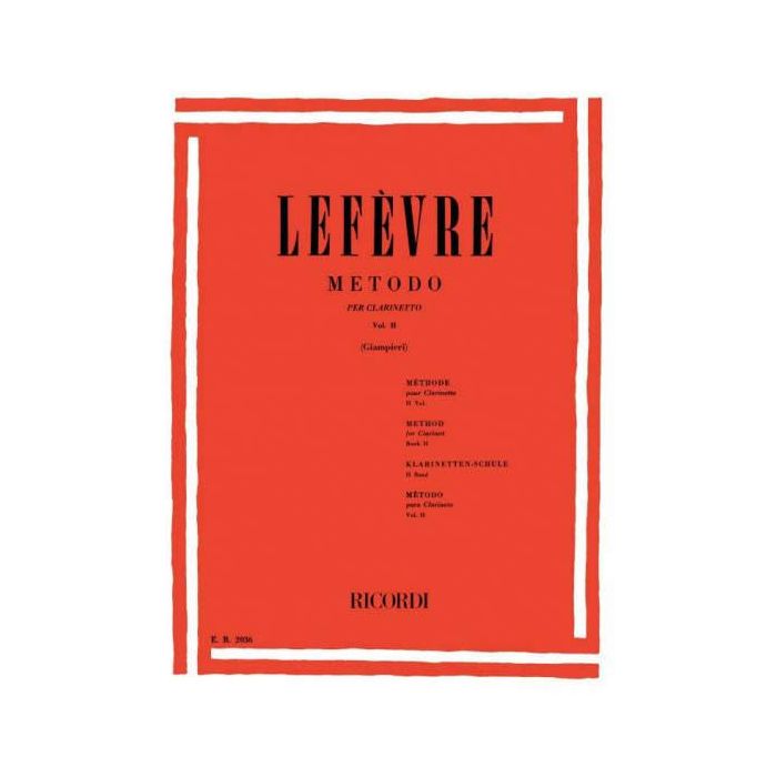 Jean-Xavier Lefèvre Libro Ricordi Metodi per Clarinetto Vol. 2