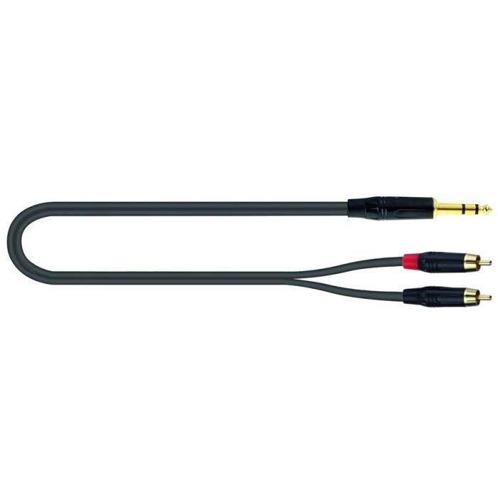 Cavo Adattatore Jack Stereo/2 RCA Quik Lok JUST JS2RCA 2 Cavo Adattatore Jack Stereo/2 RCA 2mt Nero