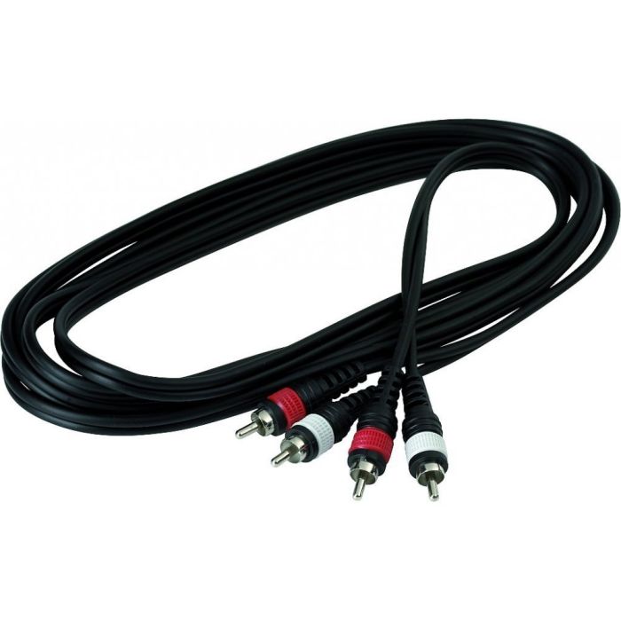 3 mt Cavo Adattatore 2 RCA maschio / 2 RCA maschio per Audio ROCKGEAR RCL 20944 D4 Cavo Adattatore RCA 3 mt