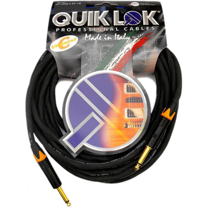 Cavo 6 mt, Jack / Jack maschio mono 6,3mm Quikok VITAMINA-C-6-BK 