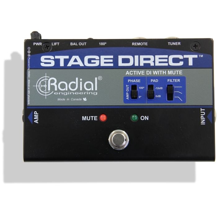 Direct Box Attiva a Pedale per Chitarristi e Bassisti Radial Stage Direct