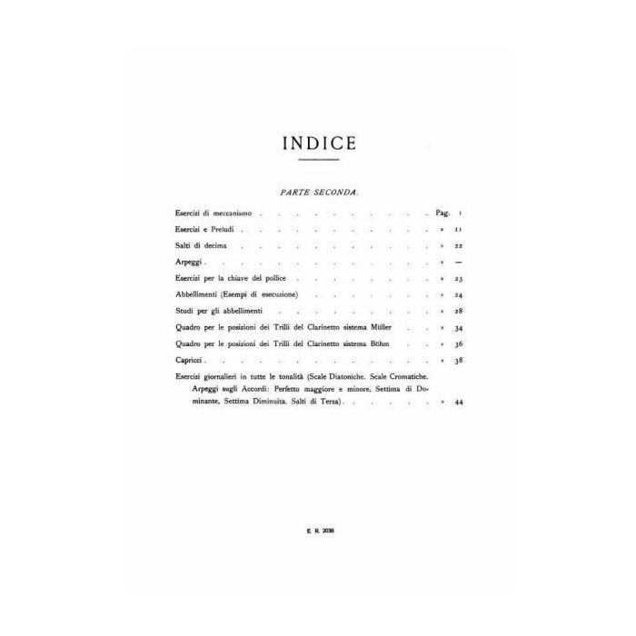 Jean-Xavier Lefèvre Libro Ricordi Metodi per Clarinetto Vol. 2