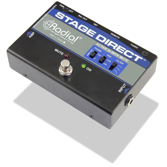 Direct Box Attiva a Pedale per Chitarristi e Bassisti Radial Stage Direct