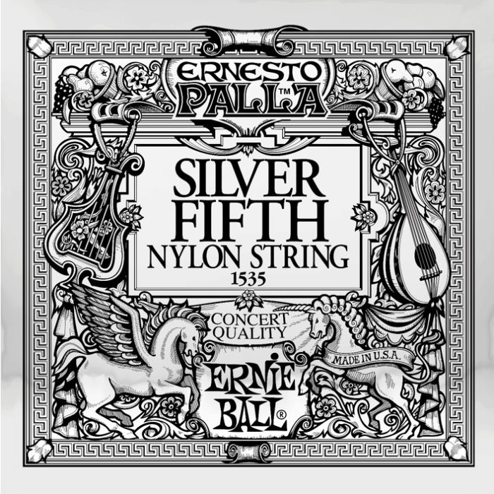 Singola per Chitarra Classica Silver 5th 036 Ernie Ball 1535 Silver 5th .036