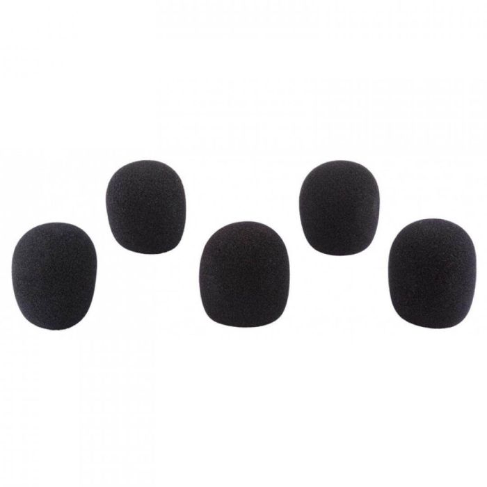 Pack 5 Antivento per Microfono Nero HILEC Windscreen Black Pack 5