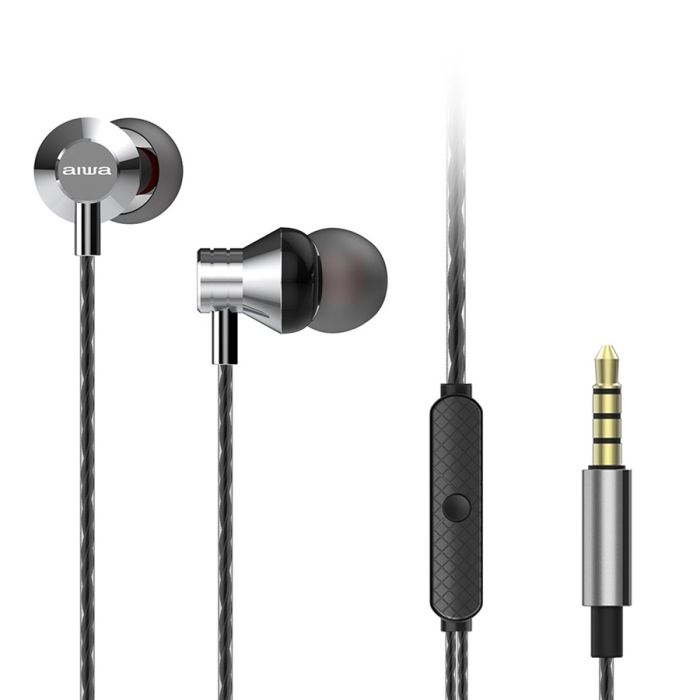 Auricolari stereo In-Ear argento con microfono AIWA ESTM-50SL Silver