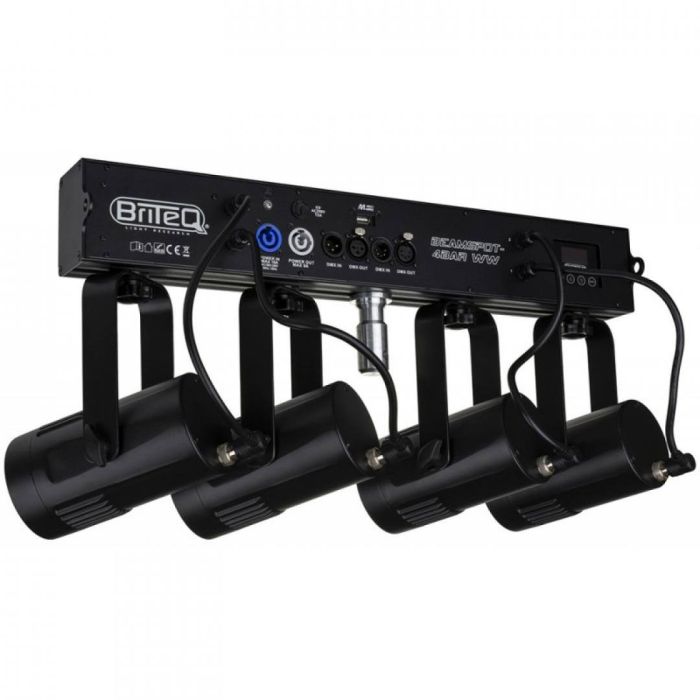 Short T-BAR with 4 BEAMSPOT WW 3000K Briteq BEAMSPOT-4BAR WW T-BAR 4 Proiettori Beam a LED WW 3000K
