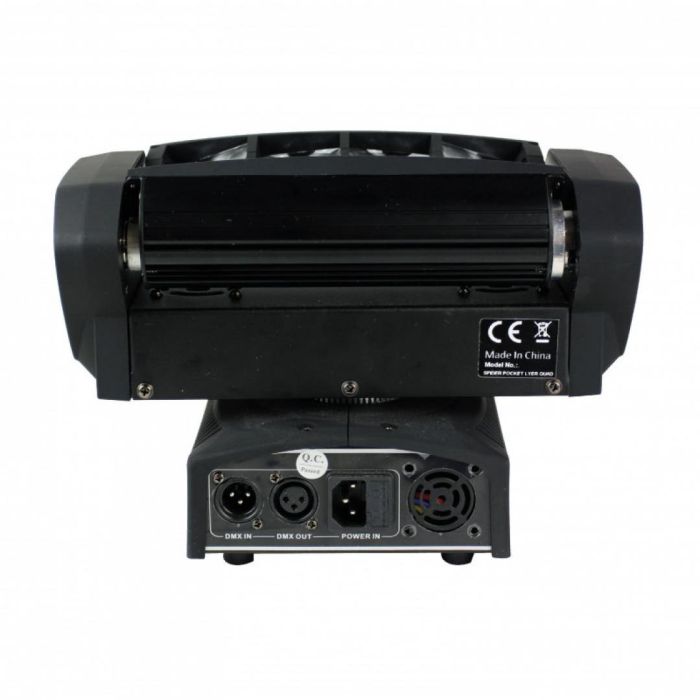 290 mm Testa Mobile Effetto Ragno con 8 LED RGBW da 12 W Power Lighting SPIDER POCKET LYRE QUAD 8 x 12 W