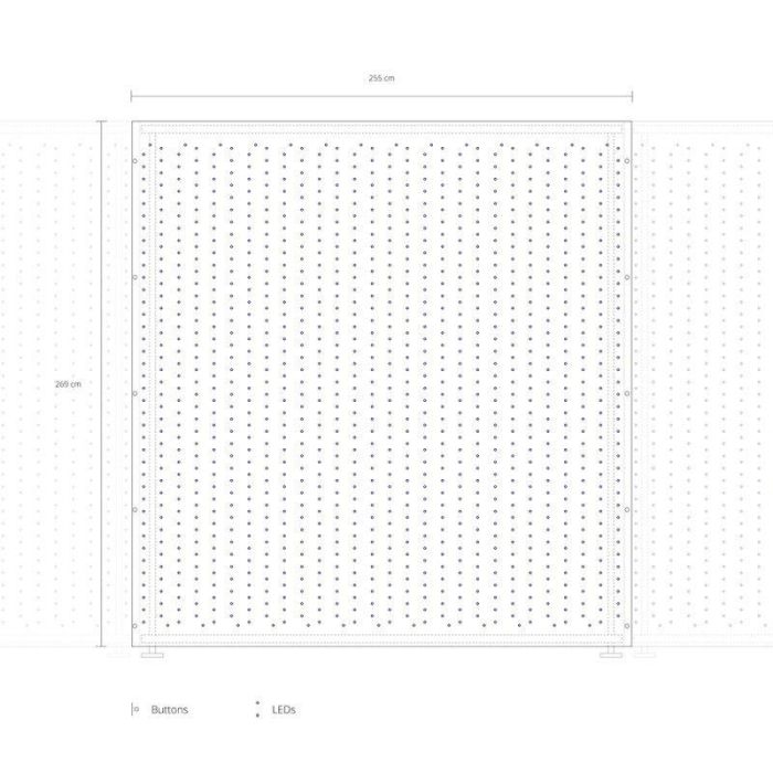 Fondale Luminoso 1120 LED RGB con Stand e Custodia (2,5x2,7m) Twinkly PRO Twinkly Lightwall