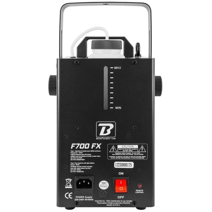 Macchina del fumo 700W con luci RGBW e telecomando BoomTone DJ F700 FX