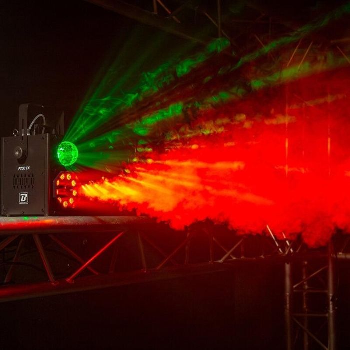 Macchina del fumo 700W con luci RGBW e telecomando BoomTone DJ F700 FX
