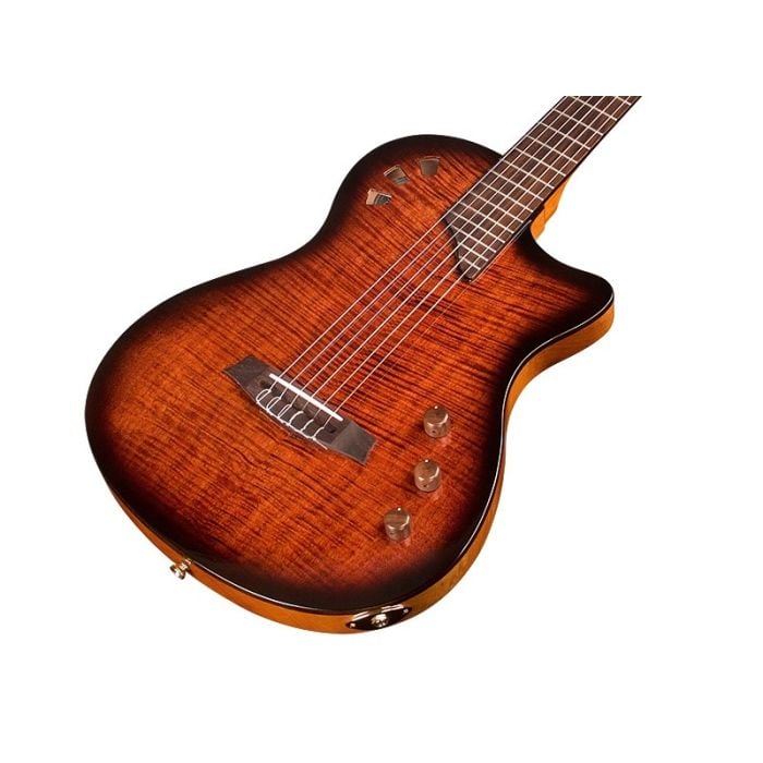 Chitarra classica elettrificata burst con custodia Cordoba Stage Guitar Edge Burst