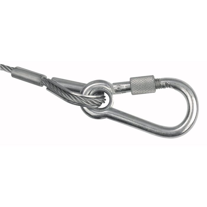 3 mm, 0,6 m, certificata / Safety Cable 3 mm, BGV-C1 SHOWGEAR Safety Cable 3 mm, BGV-C1 3 mm, 0,6 m, certificata