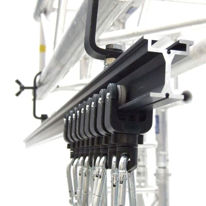 Binario Nero Anodizzato 5m WENTEX Eurotrack Rail Black 500 cm