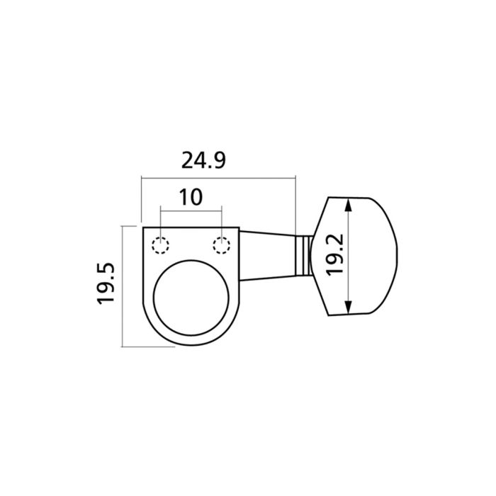 Meccaniche per Chitarra Elettrica Yellow Parts EZ17802C Meccaniche 3+3 Cromate
