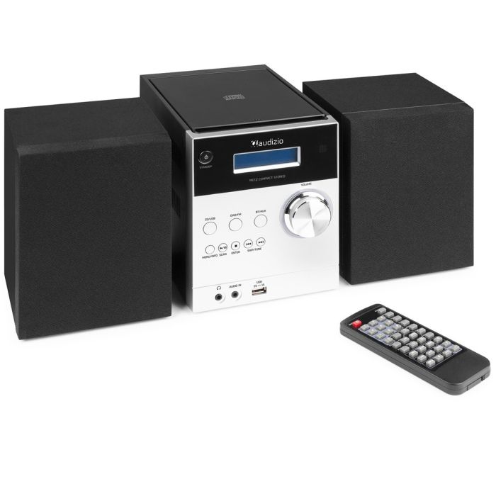 Stereo HiFi Radio DAB+/FM Audizio Metz Micro HiFi System Aluminium