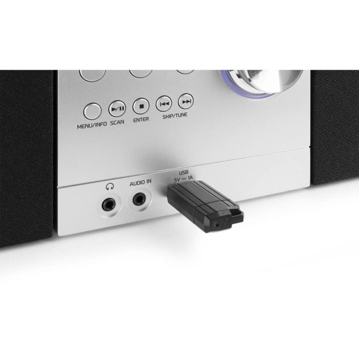 Stereo HiFi Radio DAB+/FM Audizio Metz Micro HiFi System Aluminium