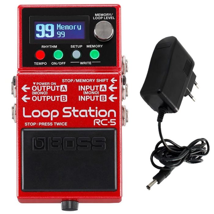 Pedale Looper + Alimentatore Boss RC-5 Pedale Looper con Alimentatore