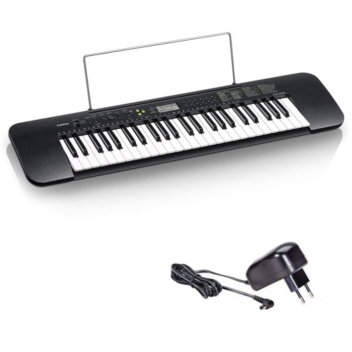 Componenti del Bundle CASIO CTK-240 con Alimentatore CASIO CTK 240 Tastiera 49 Tasti con Alimentatore