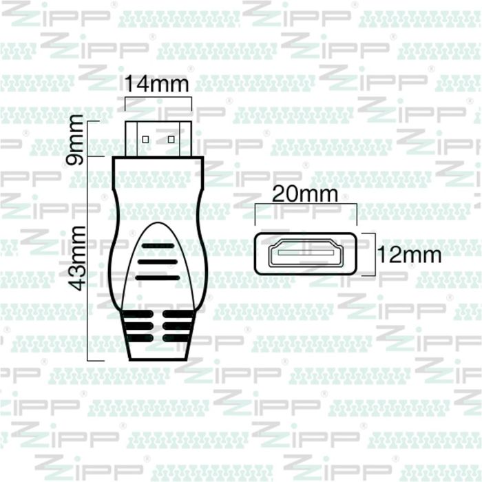 Cavo HDMI 2.0 Ultra HD 20mt con Connettori in Metallo
ZZIPP HD2ZZ2000 Cavo HDMI 2.0 20mt