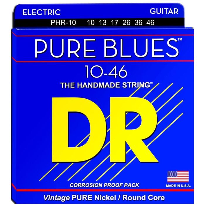 Muta Corde per Chitarra Elettrica 010/046 DR PHR-10 Pure Blues Medium 010/046