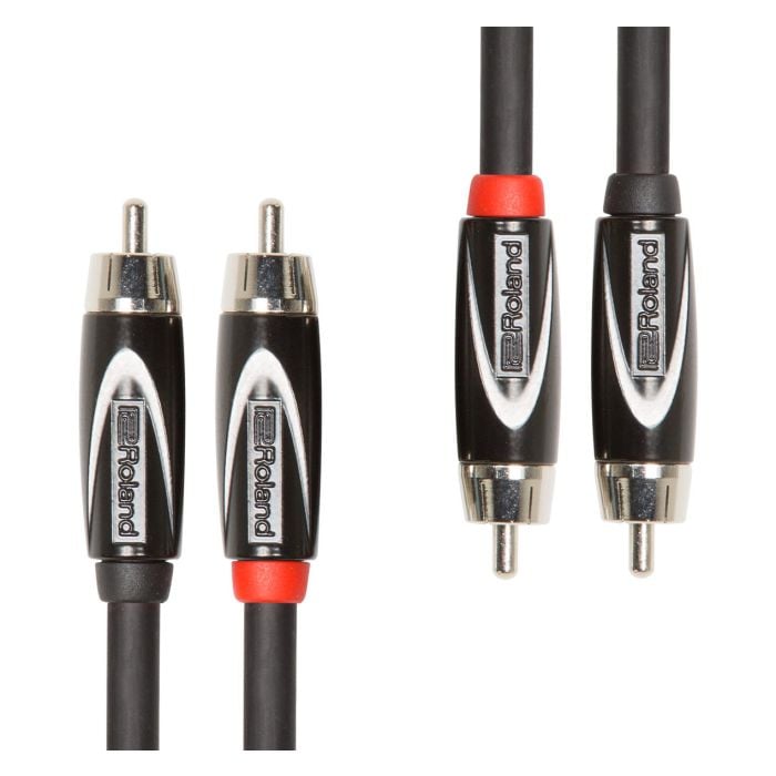 Cavo Professionale Serie Black Dual RCA / RCA 1mt Roland Cavo Serie Black Dual RCA / RCA 1mt