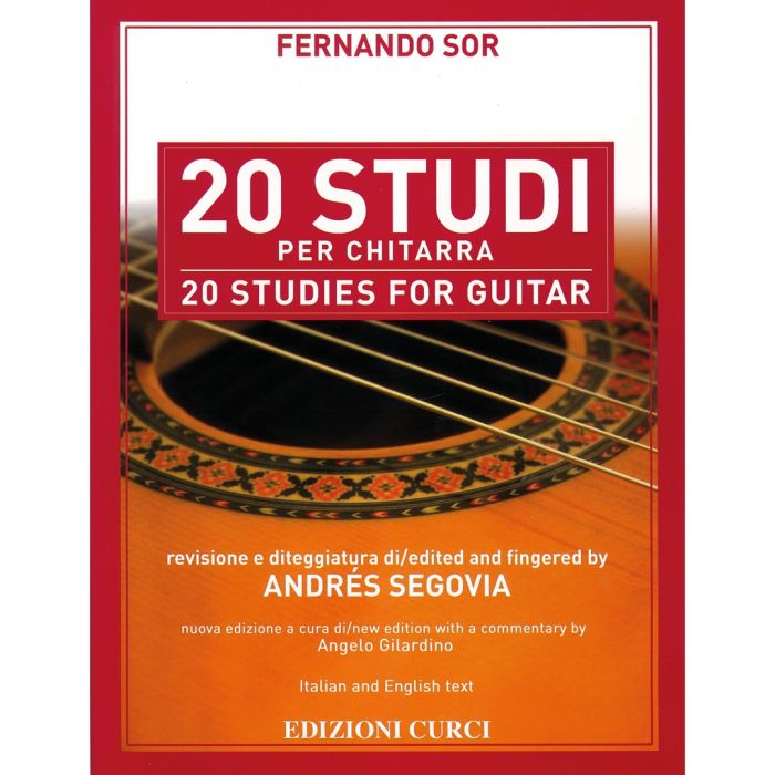 Fernando Sor Libro Curci 20 Studi per Chitarra