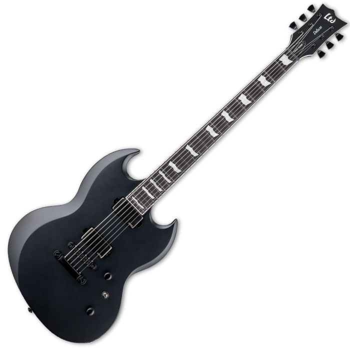 Chitarra elettrica modello baritona serie Viper nera ESP LTD Viper-1000 Baritone Black Satin
