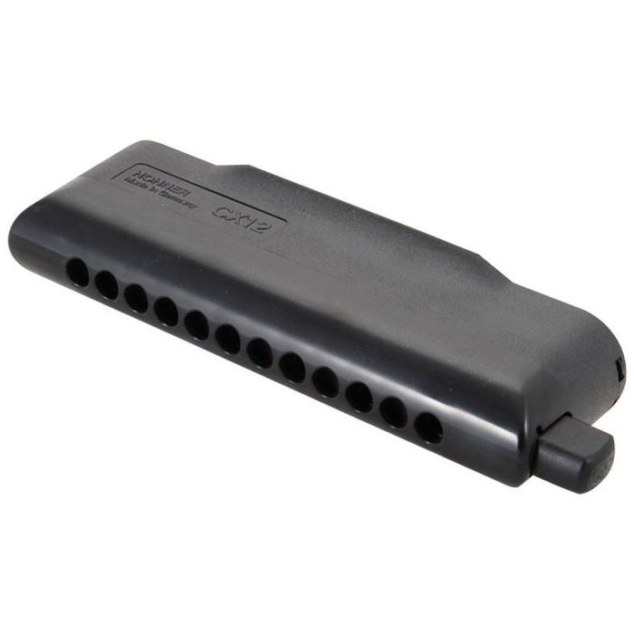 Armonica a Bocca Cromatica 48 Voci in Mib Nera con Custodia Hohner CX12 Eb (Mib)