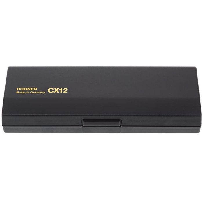 Armonica a Bocca Cromatica 48 Voci in Mib Nera con Custodia Hohner CX12 Eb (Mib)